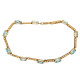 Pre Owned 9ct Blue Topaz Set Braclet ZU771